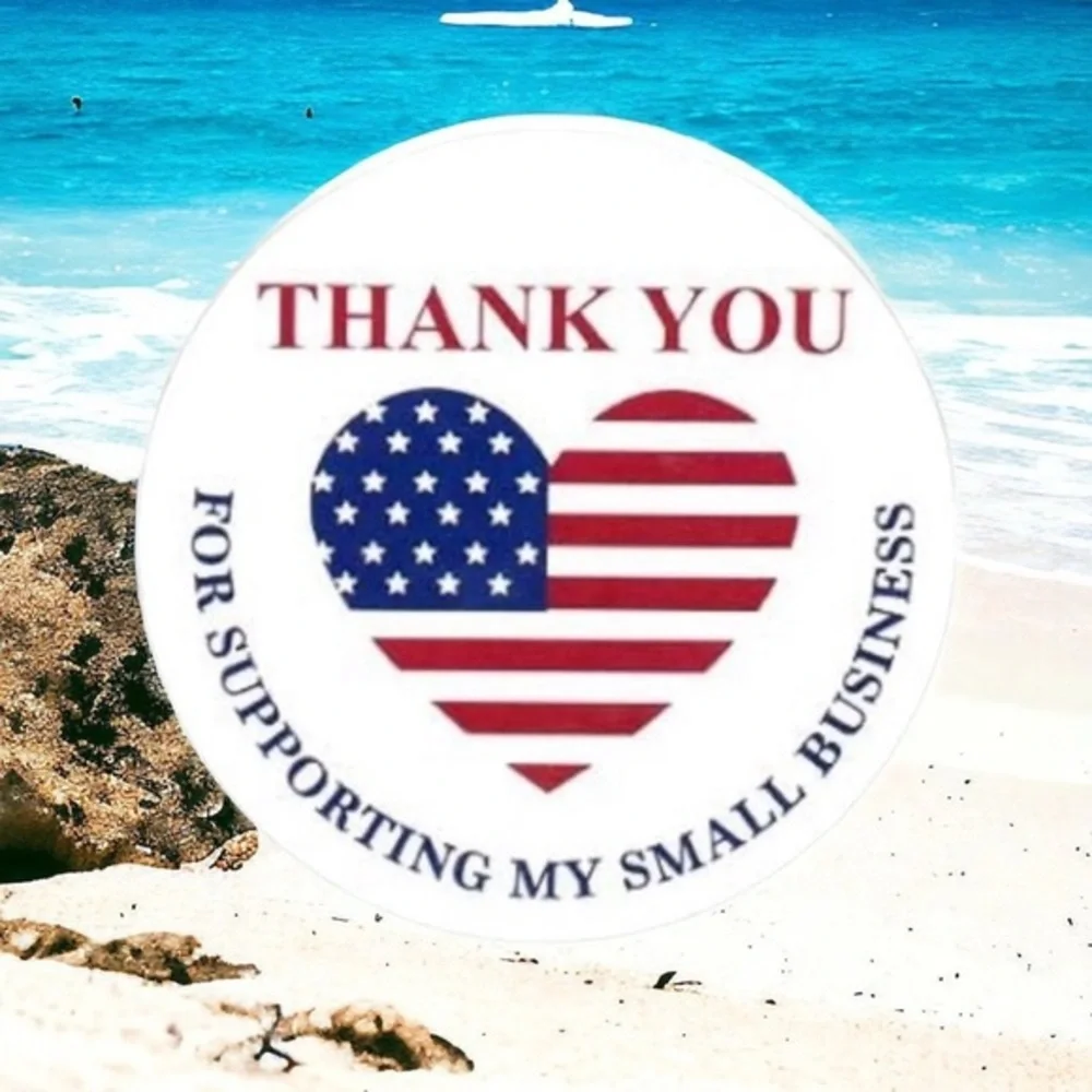 40 Patriotic Thank You Stickers (1.5in)